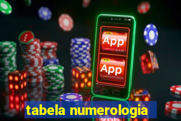 tabela numerologia